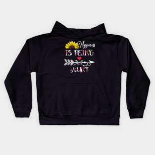 Happiness is being an aunt mothers day gift Kids Hoodie